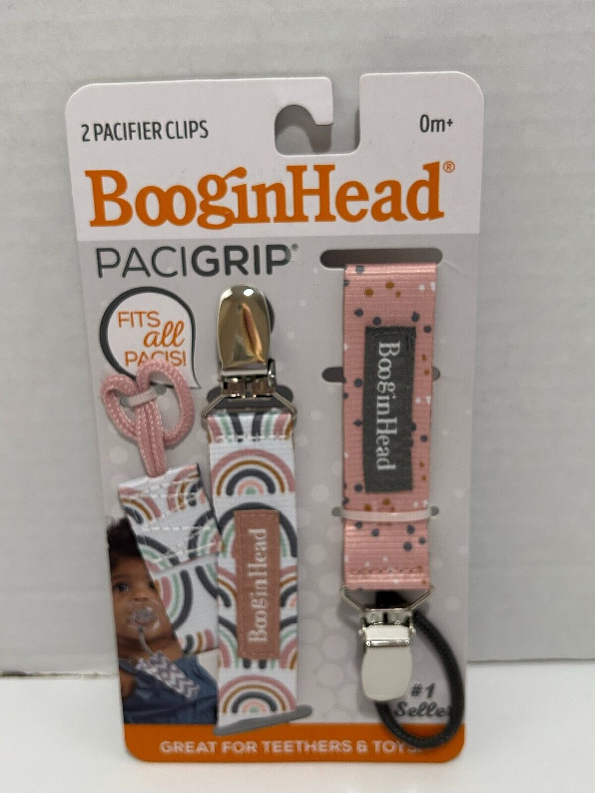 BooginHead 2pk PaciGrip Pacifier Clip