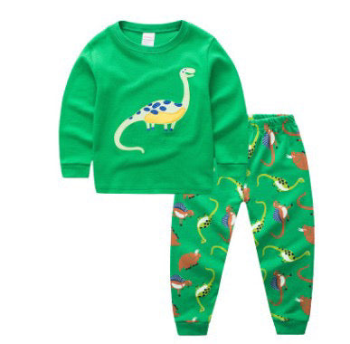 2Pcs Kids Long Sleeve Pajama Matching Sets Boys Cotton Sleepwear - Kybo's Baby Clothing
