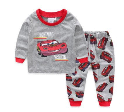 2Pcs Kids Long Sleeve Pajama Matching Sets Boys Cotton Sleepwear - Kybo's Baby Clothing