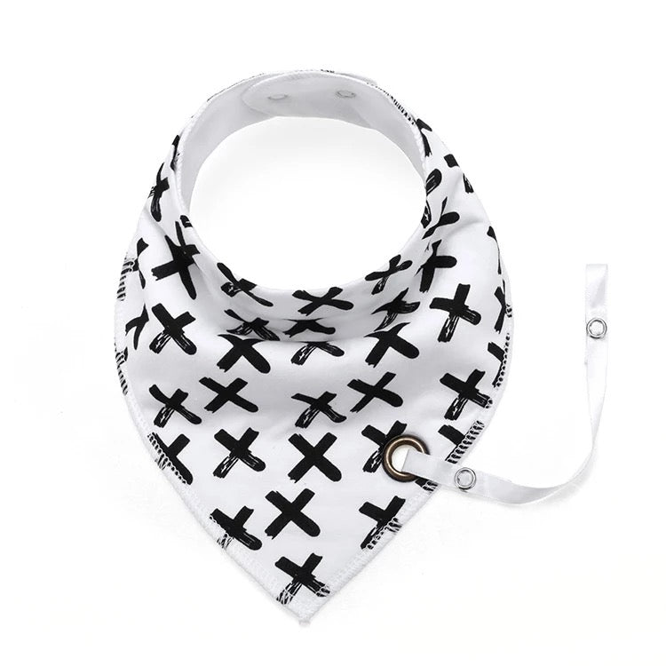 Baby bandana drool bibs with snap pacifier clip - Kybo's Baby Clothing
