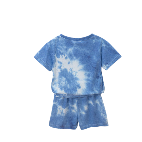 Baby Boy Tie Dye Outfits Set Short Sleeve T-Shirt Top + Short Pants 2Pcs Summer Clothes - Kybo's Baby Clothing