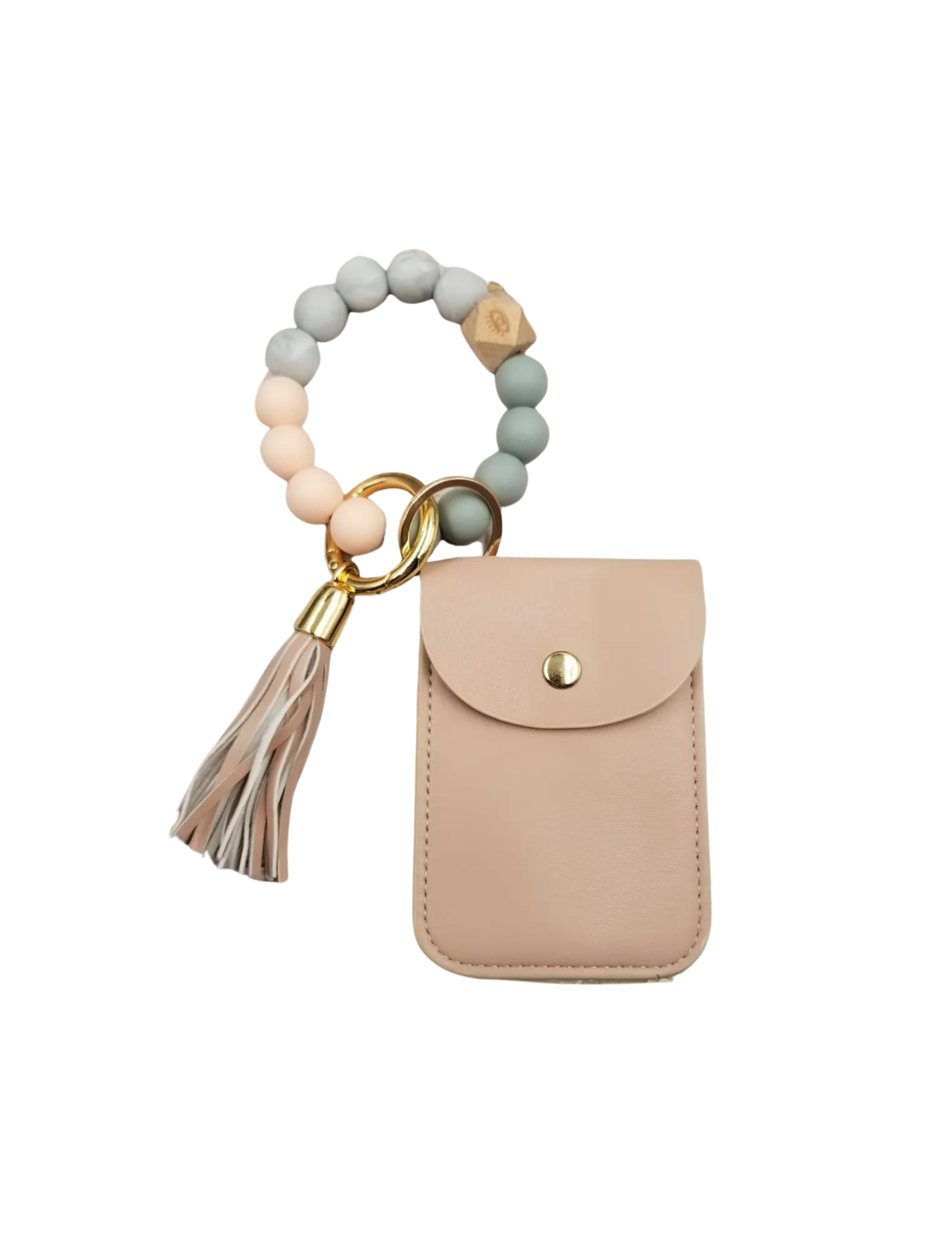 Kybos Wristlet Keychain Bracelet Wallet for Women Silicone Beaded Car Key Rings with Tassel Bangle Card Holder - Kybo's Baby Clothing