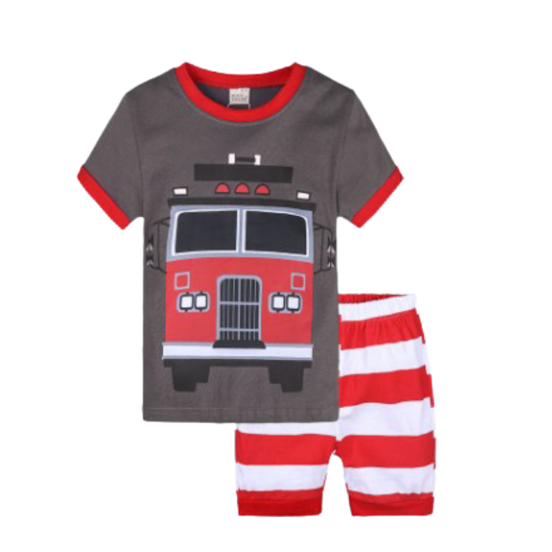 2Pcs Kids Long Sleeve Pajama Matching Sets Boys Cotton Sleepwear - Kybo's Baby Clothing