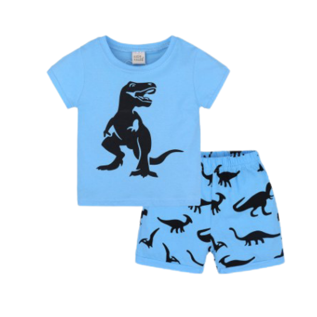 2Pcs Kids Long Sleeve Pajama Matching Sets Boys Cotton Sleepwear - Kybo's Baby Clothing