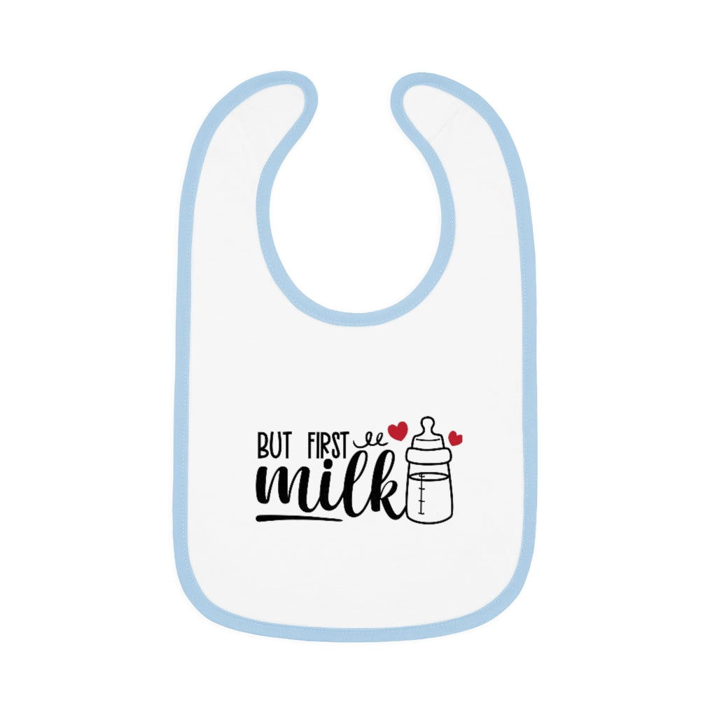 Baby Contrast Trim Jersey Bib - Kybo's Baby Clothing