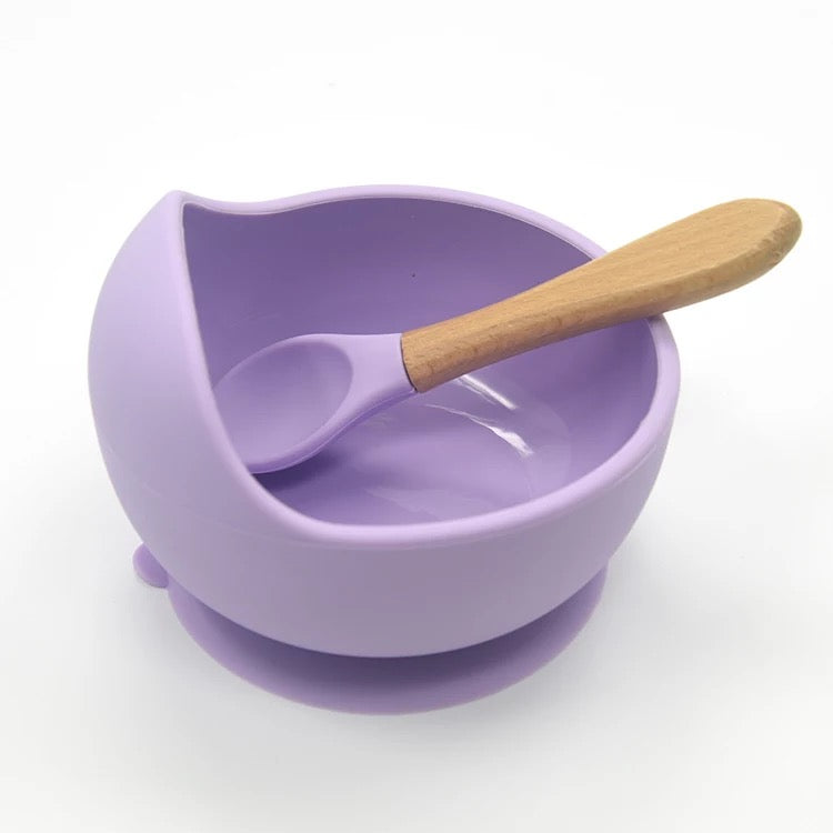 Baby Feeding Set Plate Spoon Non-Slip Feedings Silicone Bowl - Kybo's Baby Clothing