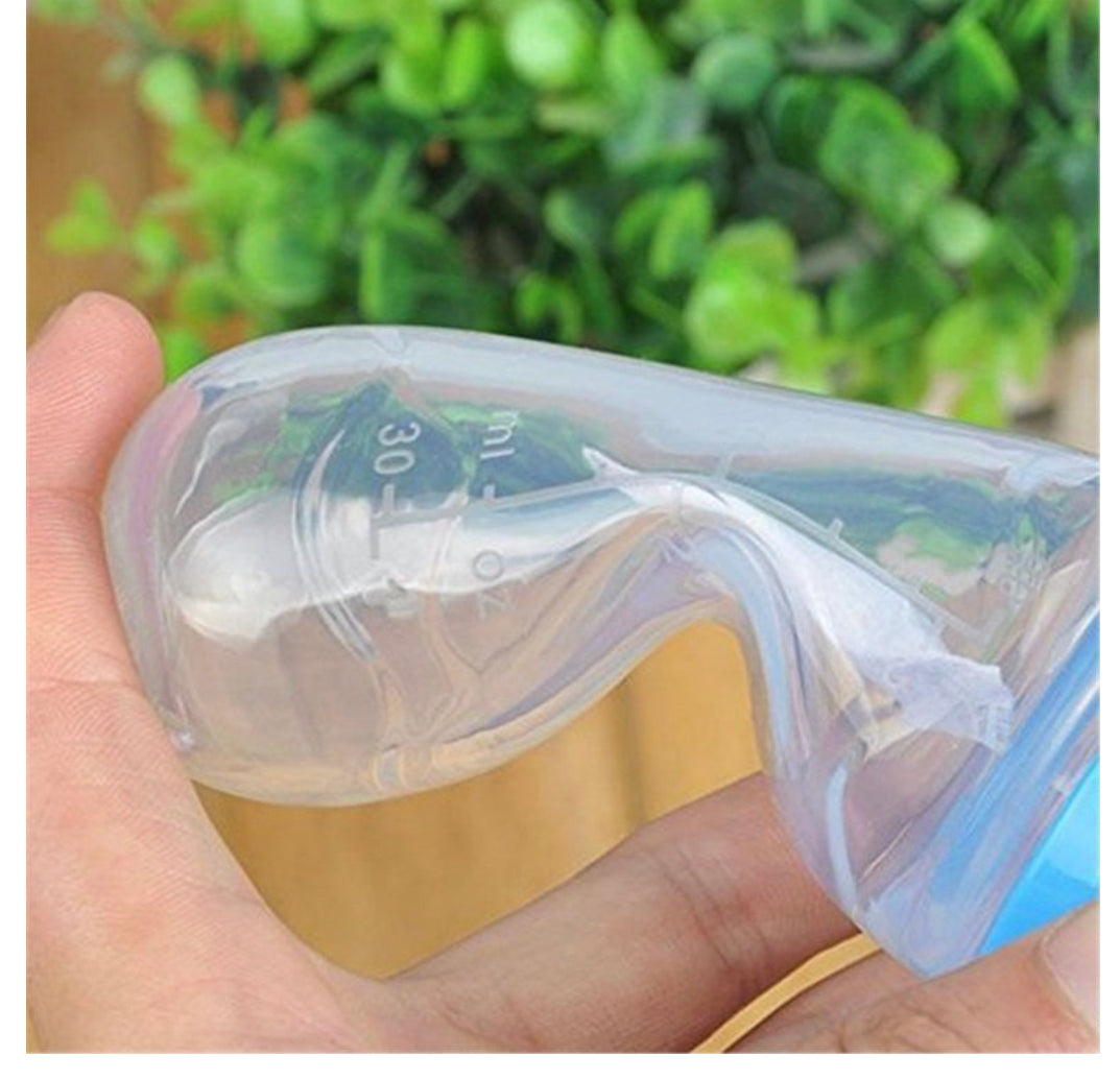Baby Silicone Squeeze Feeding Bottle Baby Feeder With Spoon Food, Rice Paste Feeder for 7 Mon+ Baby Infant Toddler 90ML - Kybo's Baby Clothing