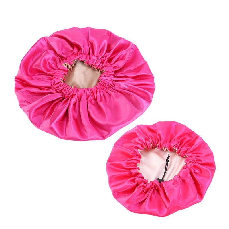 Kybo's Double layer silk mommy and me hair bonnet with Drawstring - Kybo's Baby Clothing