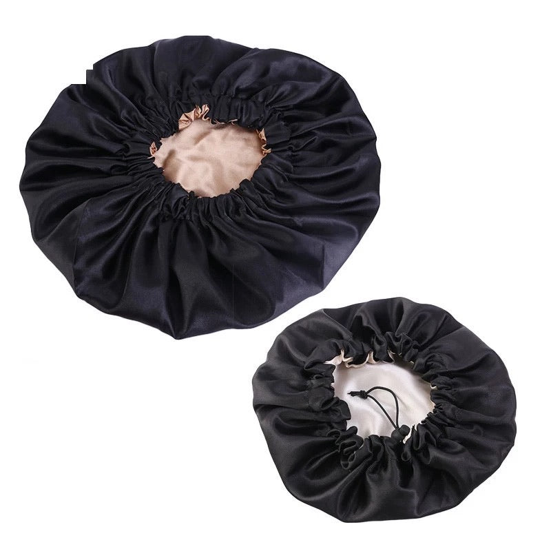 Kybo's Double layer silk mommy and me hair bonnet with Drawstring - Kybo's Baby Clothing