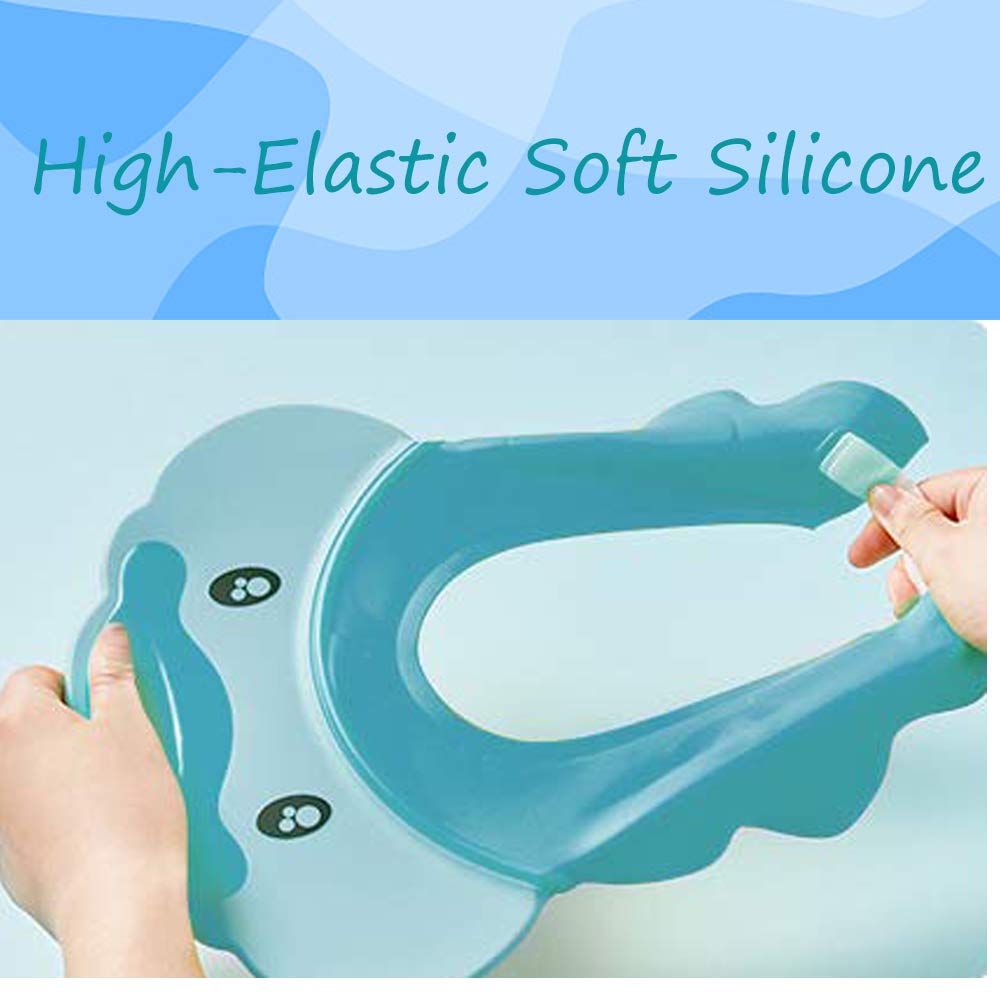 Baby Shower Cap Adjustable Silicone Shampoo Bath Cap Visor Cap Protect Eye Ear for Infants Toddlers Kids Children