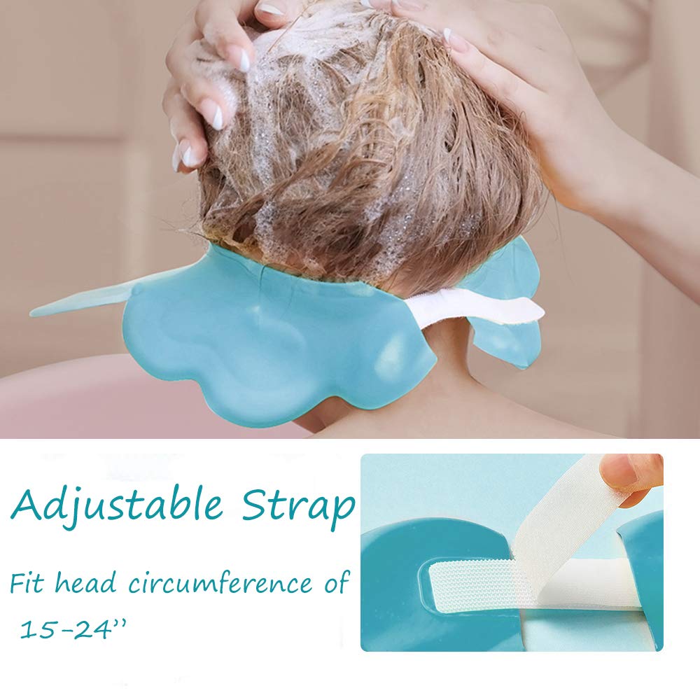 Baby Shower Cap Adjustable Silicone Shampoo Bath Cap Visor Cap Protect Eye Ear for Infants Toddlers Kids Children