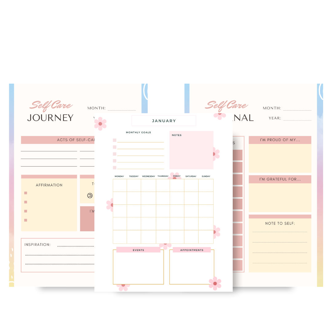 Kybos Mom's Self Care Planning Journal