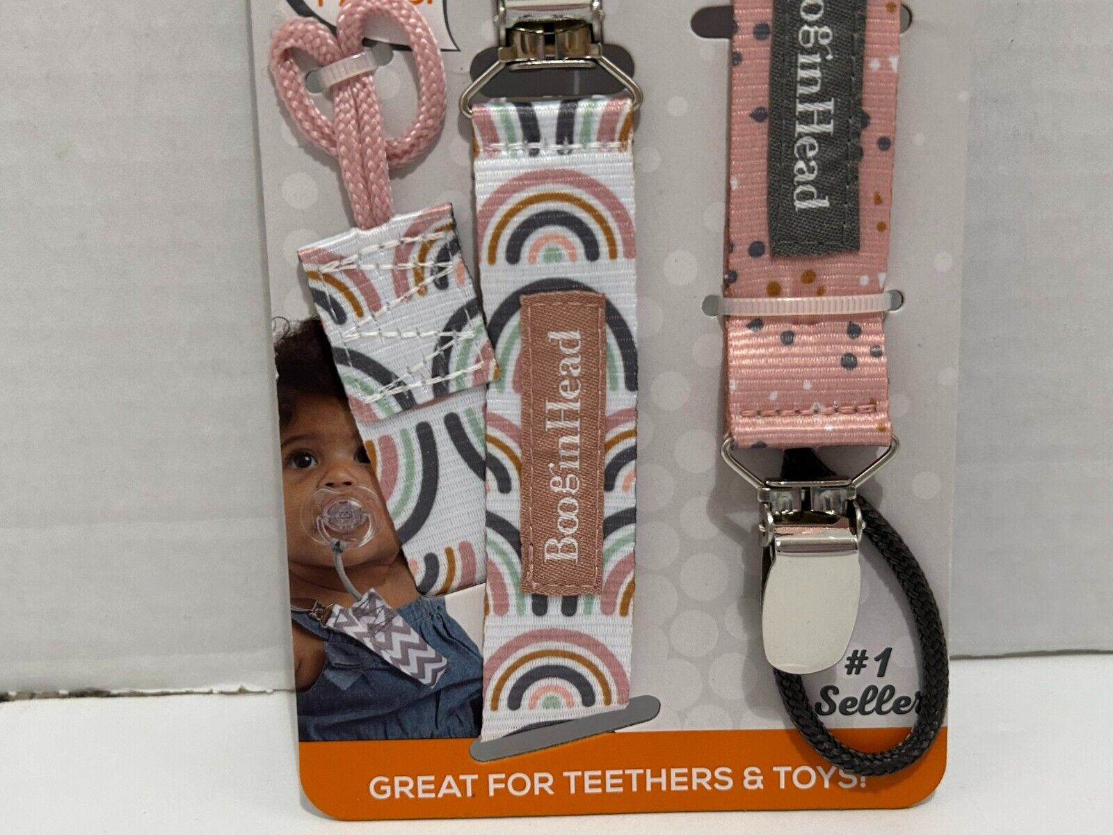 BooginHead 2pk PaciGrip Pacifier Clip