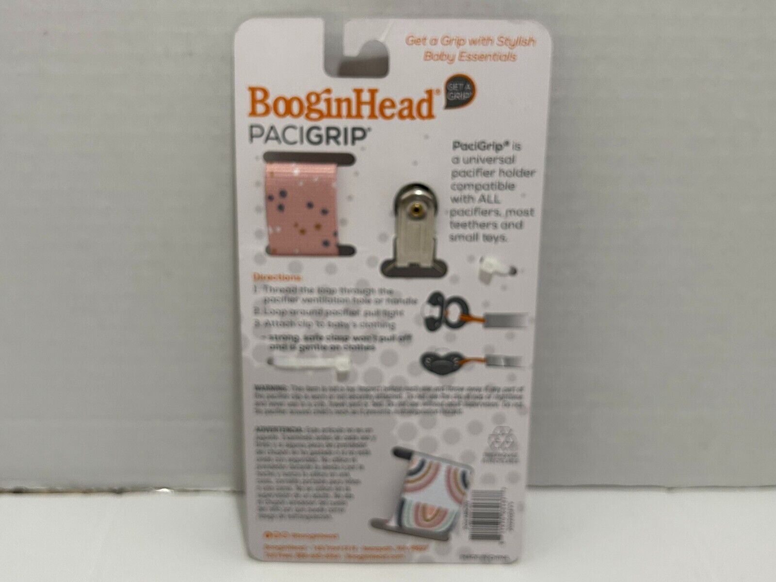 BooginHead 2pk PaciGrip Pacifier Clip