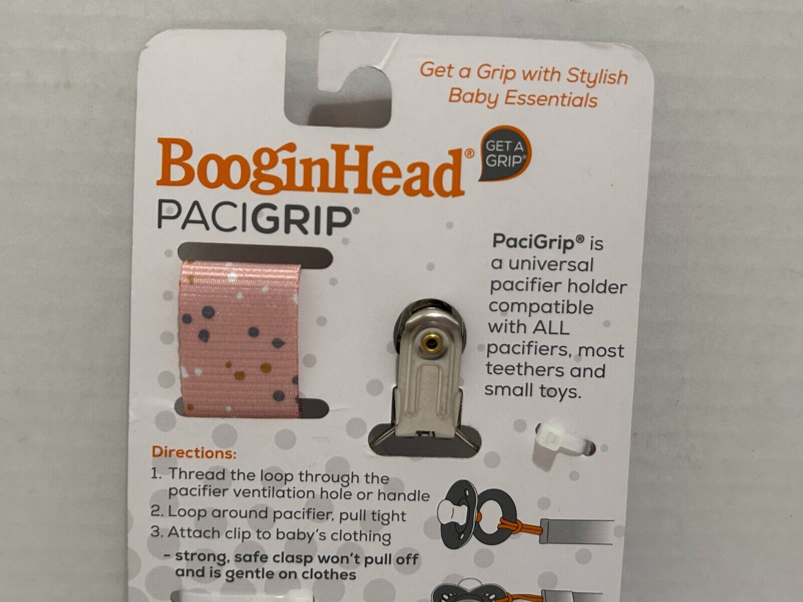 BooginHead 2pk PaciGrip Pacifier Clip