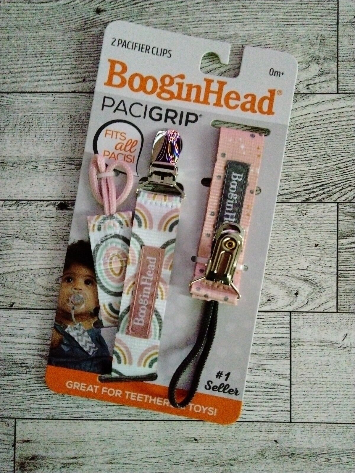 BooginHead 2pk PaciGrip Pacifier Clip