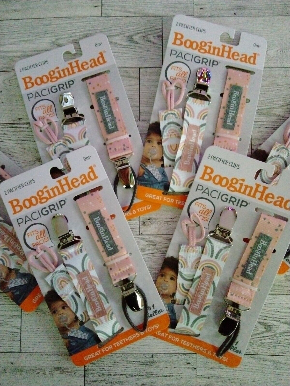BooginHead 2pk PaciGrip Pacifier Clip