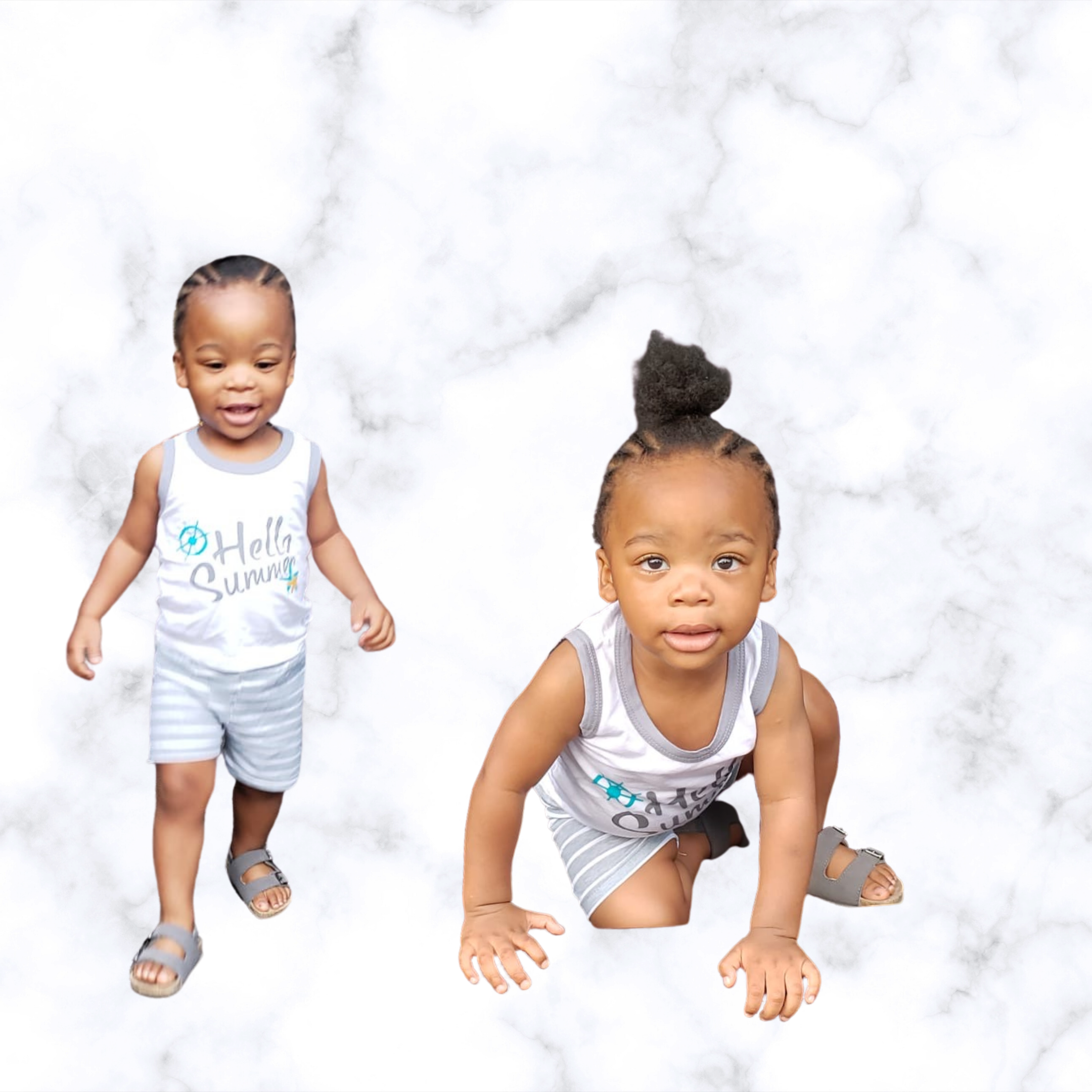 Baby Boy Sleeveless Summer Short Set - Kybo's Baby Clothing