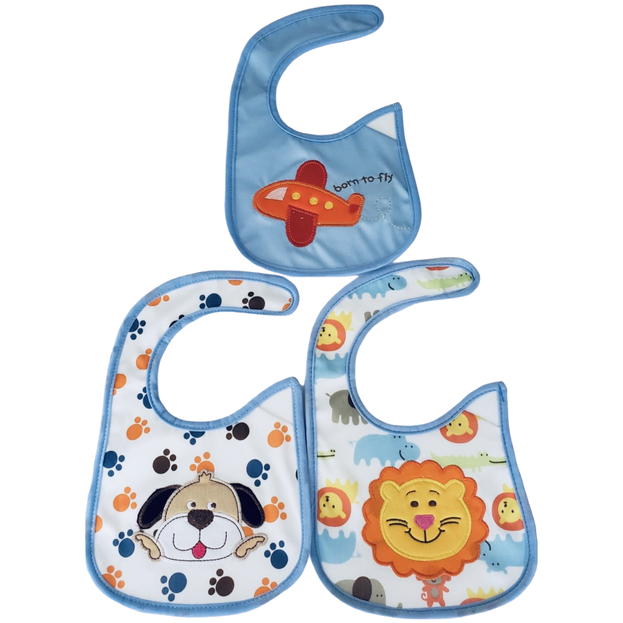 3 Pack boy / girl cotton waterproof baby bib - Kybo's Baby Clothing