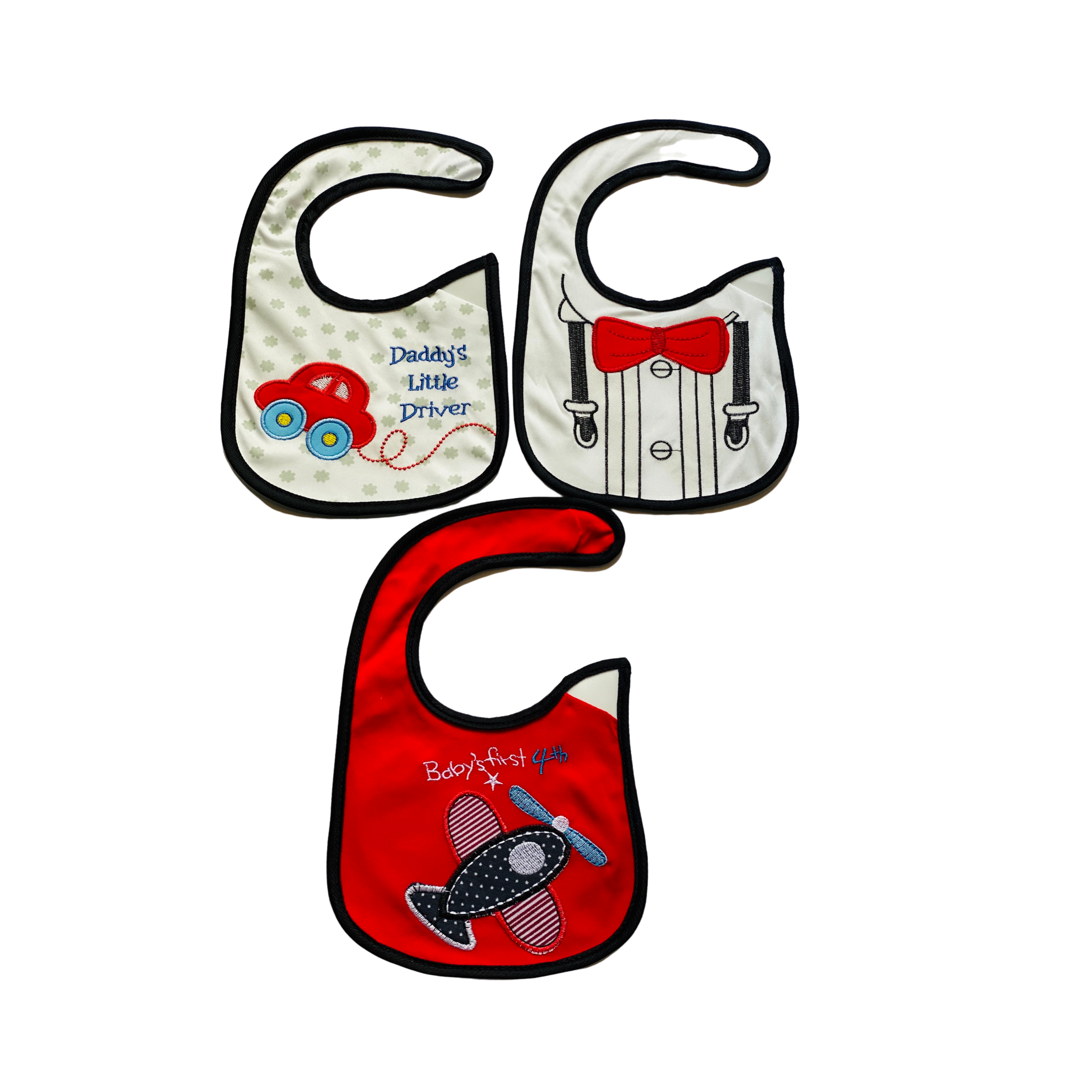 3 Pack boy / girl cotton waterproof baby bib - Kybo's Baby Clothing