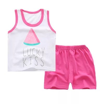 Baby Girl Sleeveless Summer Short Set - Kybo's Baby Clothing