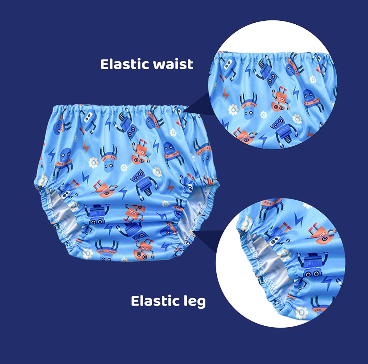  6 Packs Waterproof Plastic Pants For Toddlers For Plastic  Pants Good Elastic Plastic Potty Training Covers For Plastic Training Pants  For Toddlers Boys 2t