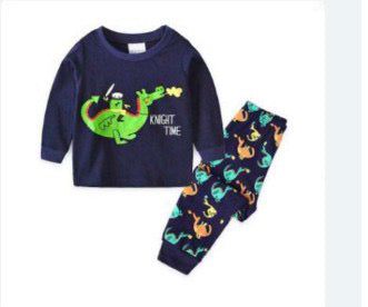 2Pcs Kids Long Sleeve Pajama Matching Sets Boys Cotton Sleepwear - Kybo's Baby Clothing