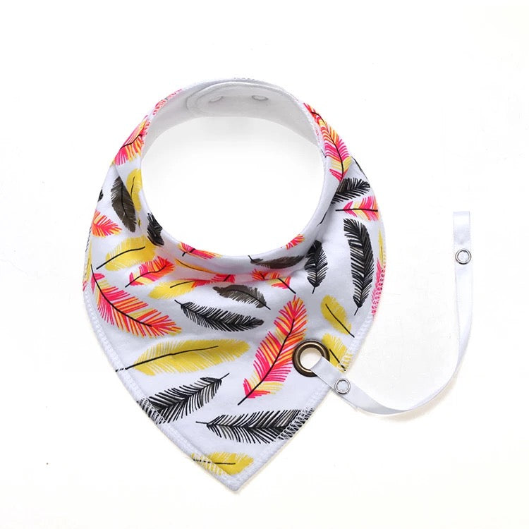 Baby bandana drool bibs with snap pacifier clip - Kybo's Baby Clothing