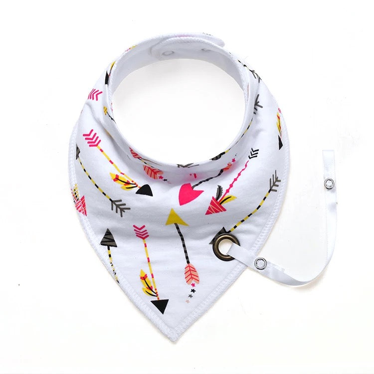 Baby bandana drool bibs with snap pacifier clip - Kybo's Baby Clothing