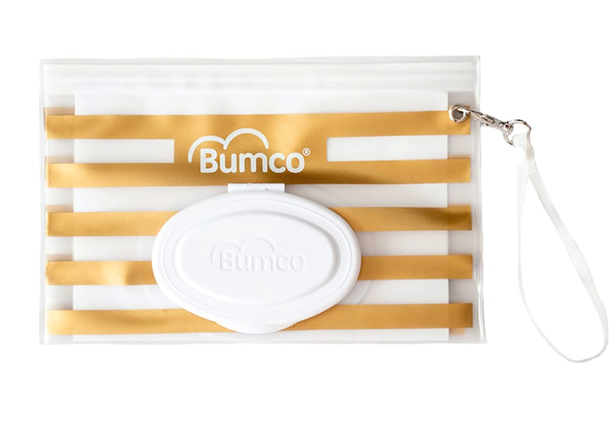 BUMCO Airtight Wipes Dispenser, Keeps Wet, Reusable Refillable Pouch, Diaper Bag Organizer for Travel, Carrying Clutch, Unique Baby Gift - Kybo's Baby Clothing