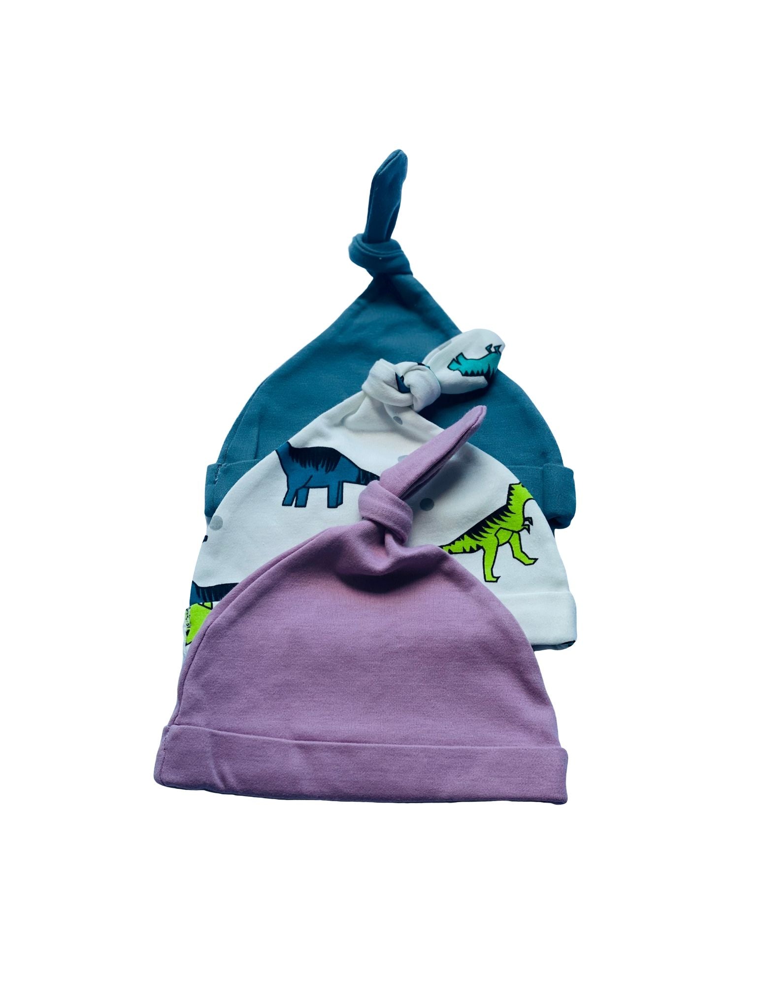 3-Pack Beanie Knot Baby Hats - Kybo's Baby Clothing