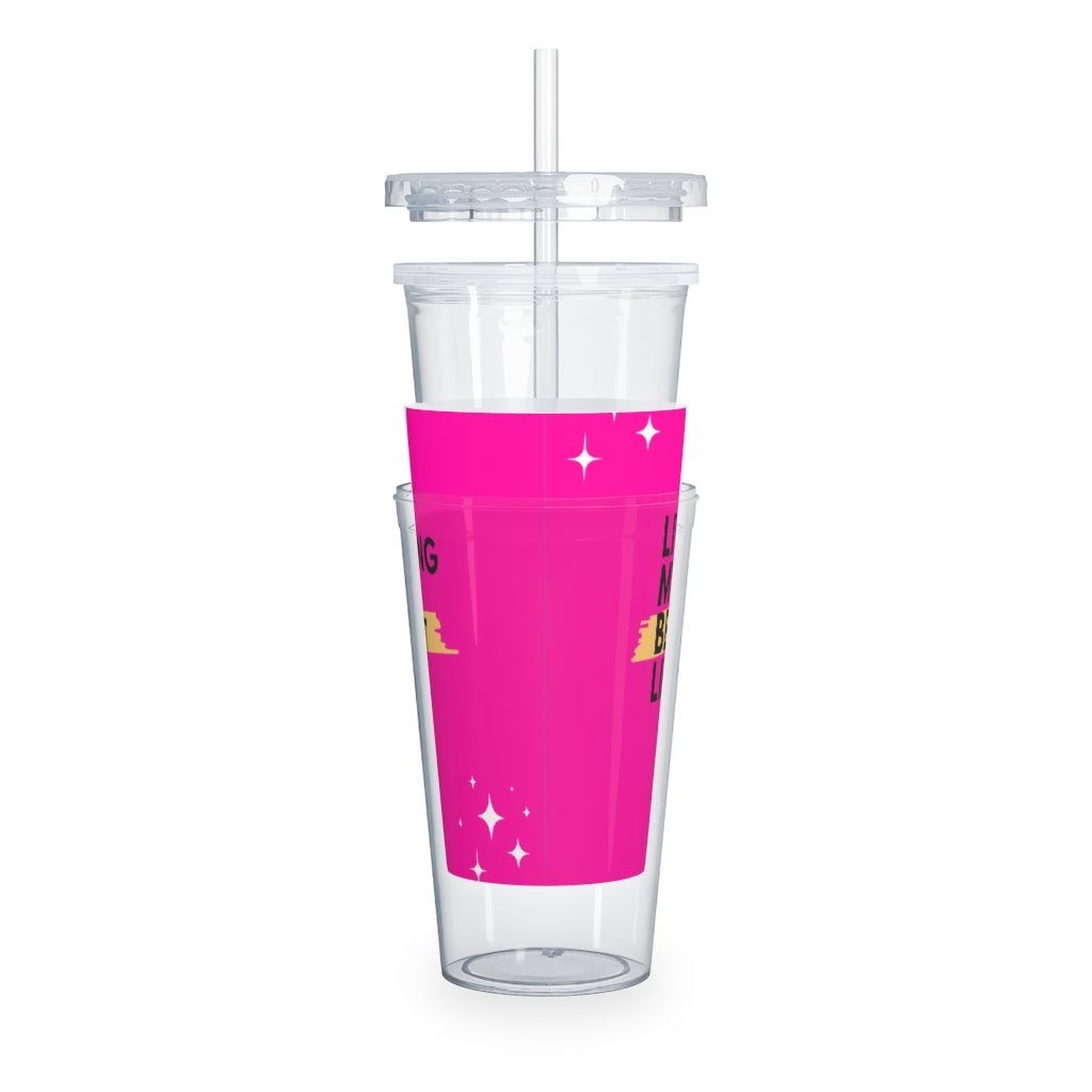 Living My Best Life Plastic Tumbler with Straw – Kybo's Baby Clothing