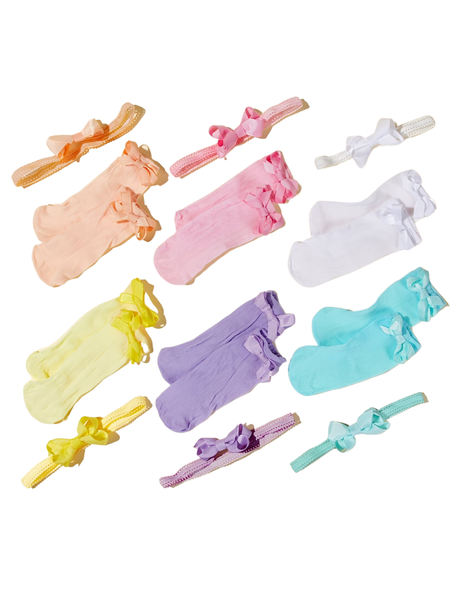 6pcs Baby Simple Headband & 6pairs Socks - Kybo's Baby Clothing