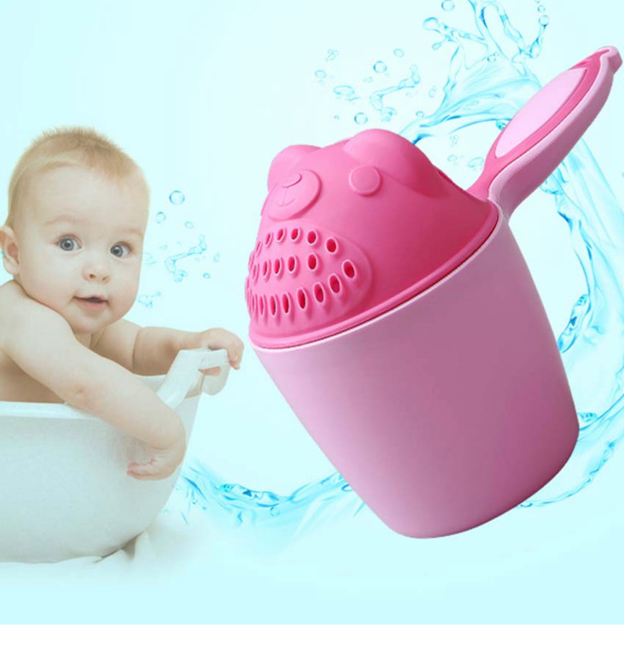 Baby Dippers Bath Rinse Cup Shampoo Rinser Shower Sprinkler Spoon Bathroom Accessories for Baby Tub - Kybo's Baby Clothing