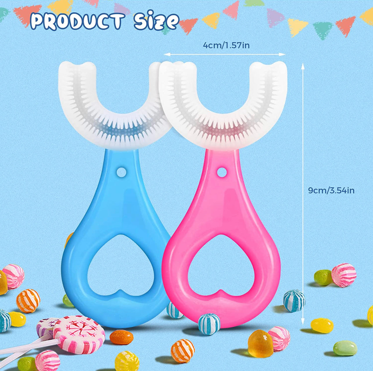 Kids /Toddler U Shaped Toothbrush - Kybo's Baby Clothing