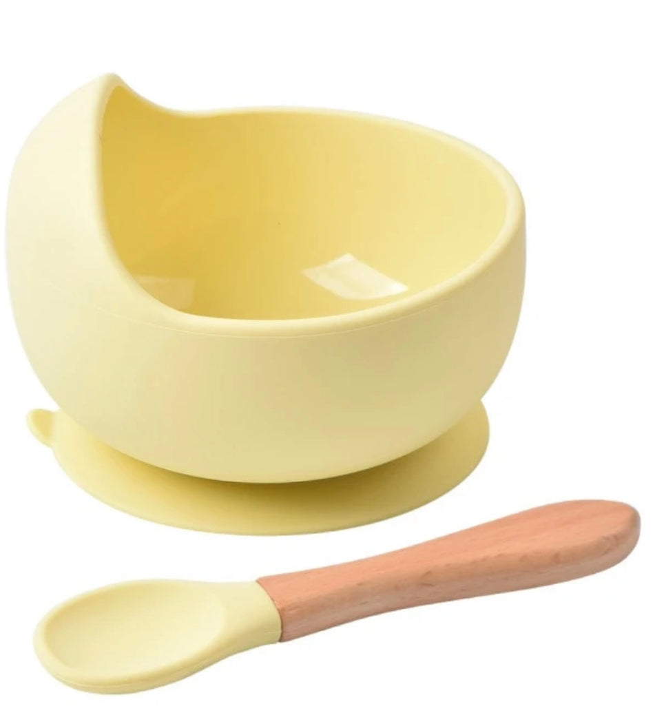 Baby Feeding Set Plate Spoon Non-Slip Feedings Silicone Bowl - Kybo's Baby Clothing