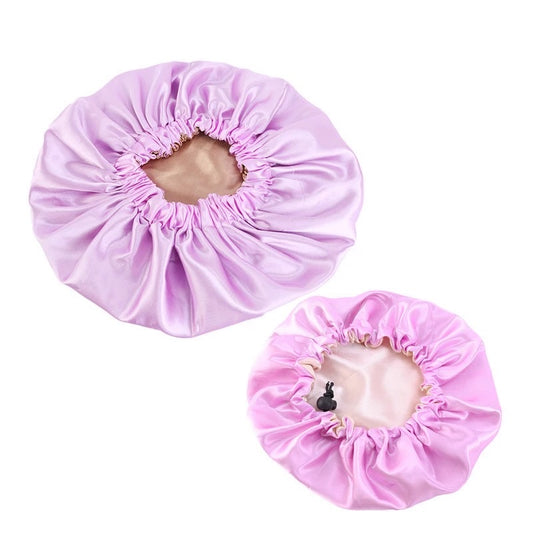Kybo's Double layer silk mommy and me hair bonnet with Drawstring - Kybo's Baby Clothing