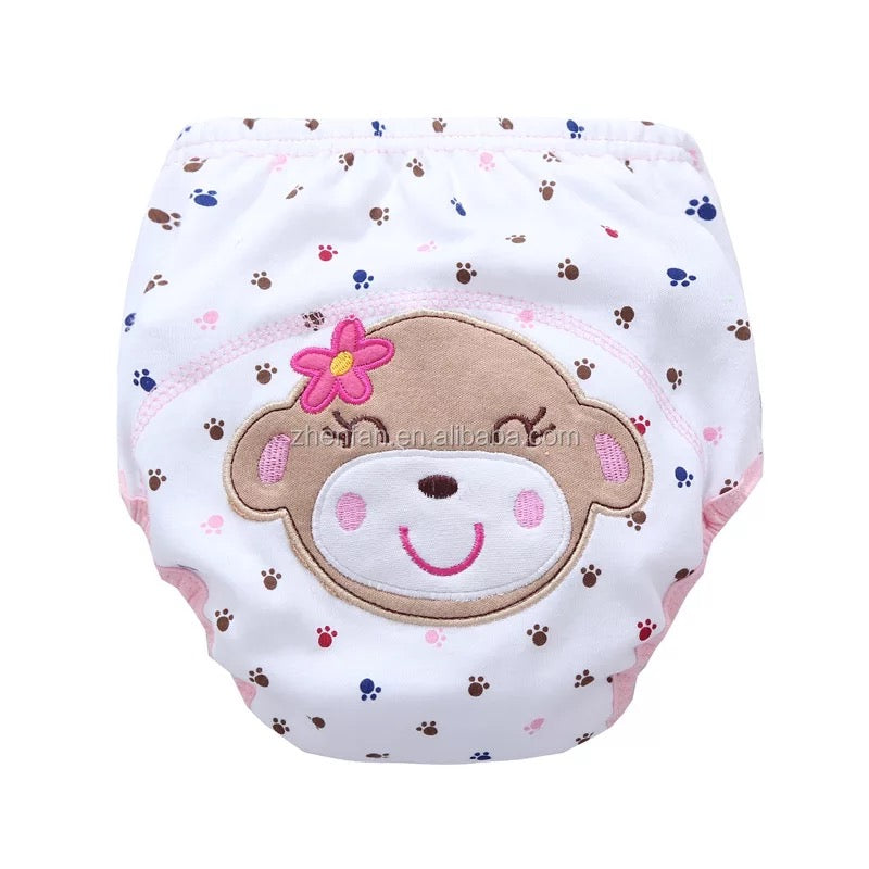 Pure Cotton material Baby Training Pants Embroidery Animal Prints Waterproof Potty training diaper - Kybo's Baby Clothing